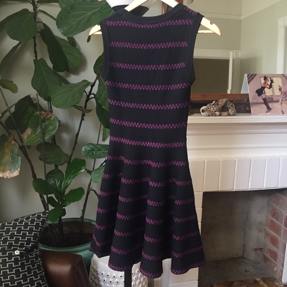 Alaia Black Purple Zig Zag Dress - Picture 2 of 5